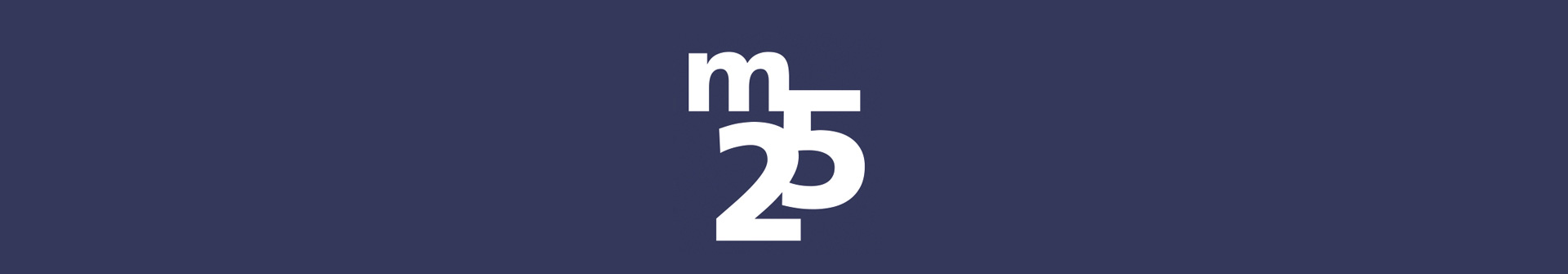 Logo bestehend aus dem Buchstaben "m" und der Zahl "25"